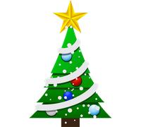 Sticker Noël le sapin et sa guirlande