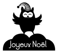 Sticker Noël oiseau heureux joyeux noël