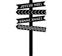 Sticker Noël panneaux joyeux noël bonne année