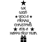 Sticker Noël we wish you a merry christmas ...