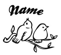 Sticker Nom personalisée oiseaux