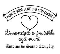Sticker Non si vede bene che col cuore… Antoine de Saint-Exupéry