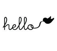 Sticker Oiseau Hello