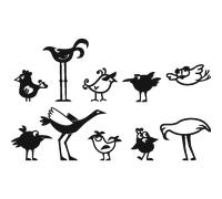 Sticker oiseaux drôles