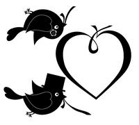 Sticker Oiseaux marié