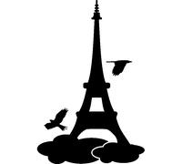 Sticker oiseaux sur la tour Eiffel