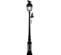 Sticker Oiseaux sur lampadaire