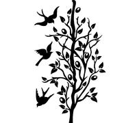 Sticker Oiseaux sur un fruitier