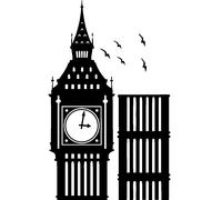 Sticker Oiseaux survolant Big Ben