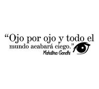 Sticker "Ojo por y todo..." (Mahatma Gandhi)