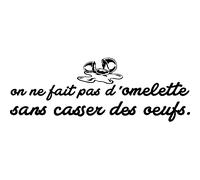 Sticker On ne fait pas d'omelette sans casser des oeufs