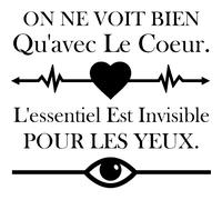Sticker On ne voit bien qu'avec le coeur