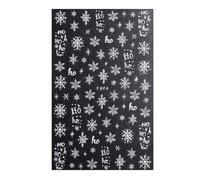 Sticker Ongle Flocon de Neige - 4 Feuilles - Décoration Noël - Autocollants Durables Étiquette