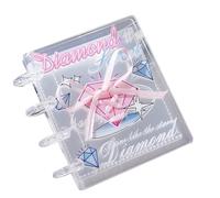 Sticker Ordner - 4 Ring Transparenter Photo Ringordner - Autocollant Sammelbuch mit 20 Innenseiten und Bändchen Design, Für Kinder, Erwachsene, Journaling, Scrapbooking, Photos