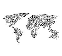 Sticker origami carte du monde