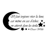Sticker Oscar Wilde - Il faut toujours viser la lune I
