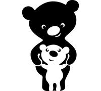 Sticker Ours maman et bébé