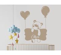 Sticker Ourson Ballon - Nombreuses tailles et couleurs disponibles