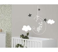 Sticker Ourson sur la lune - Nombreuses tailles et couleurs disponibles