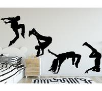 Sticker Pack 4 Danseuses Hip Hop - Nombreuses tailles et couleurs disponibles