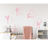 Sticker Pack 4 Silhouettes Gymnastique rythmique - Nombreuses tailles et couleurs disponibles