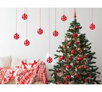Sticker Pack 8 Boules Arbres de Noël - Nombreuses tailles et couleurs disponibles