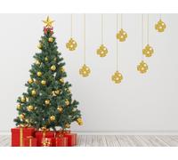 Sticker Pack 8 Boules Etoiles de Noël - Nombreuses tailles et couleurs disponibles