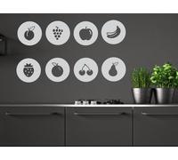 Sticker Pack Icones Légumes/Fruits - Nombreuses tailles et couleurs disponibles