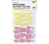Sticker pailleté en caoutchouc mousse BUTTERFLIES