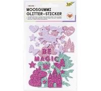 Sticker pailleté en caoutchouc mousse 'Unicorn'