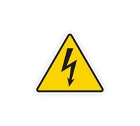 Sticker panneau DANGER ELECTRIQUE voltage autocollant (taille L : 15cm x 13cm)