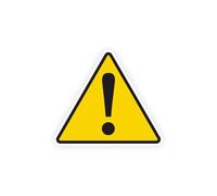 Sticker panneau DANGER point exclamation autocollant (taille S : 7cm x 6cm)
