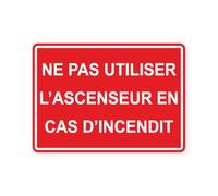 Sticker panneau NE PAS UTILISER ASCENSEUR incident autocollant (taille M : 14cm x 10cm)