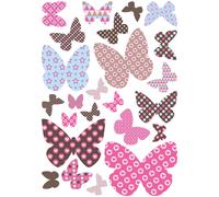 Sticker papillons coloré rose