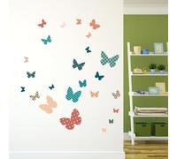 Sticker papillons coloré vert et brun