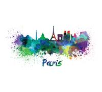 Sticker Paris design aquarelle