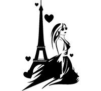 Sticker Paris et l'amoureuse