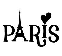 Sticker Paris tour Eiffel et coeur