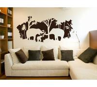 Sticker Paysage Afrique Elephant - Nombreuses tailles et couleurs disponibles