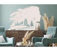 Sticker Paysage Forêt Indienne Boho - Nombreuses tailles et couleurs disponibles