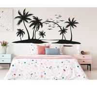 Sticker Paysage tropical avec palmiers - Nombreuses tailles et couleurs disponibles