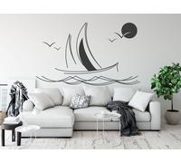 Sticker Paysage Voilier - Nombreuses tailles et couleurs disponibles