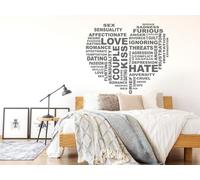 Sticker Pêle Mêle Coeur Love - Nombreuses tailles et couleurs disponibles