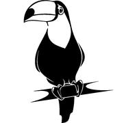 Sticker perroquet silhouette