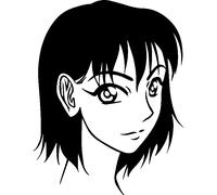 Sticker Personnage manga aux grand yeux