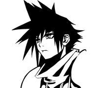 Sticker Personnage manga en colère