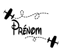 Sticker Personnalisable Prénom Avion