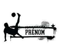 Sticker personnalisable prénom footballeur vintage