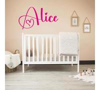 Sticker Personnalisable - Stickers Prénom personnalisé pour porte mur objet - Décoration - Autocollant adhésif - Chambre bébé, enfant et adulte, Salon - 25 polices - taille au choix - 19 Couleurs