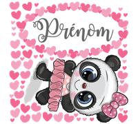 Sticker personnalisé prénom panda ballerine